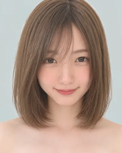 AI 生成人像 f9414b7b213:面部,短发・蘑菇短发(刘海偏长)