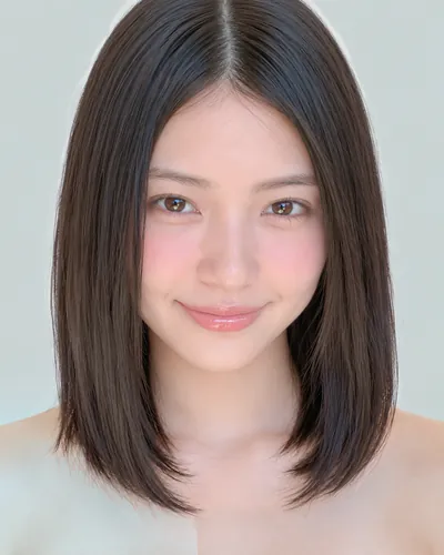 AI 生成人像 f98eca9877f：面部，短发・齐切直发波波头（无刘海）