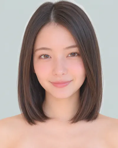 AI 生成人像 faaf84c0de2：面部，短发・齐切直发波波头（无刘海）