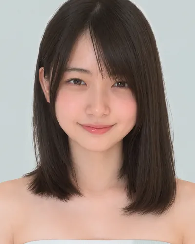 AI 生成人像 fae03d96d95：面部，短发・韩式流苏波波头（侧刘海）