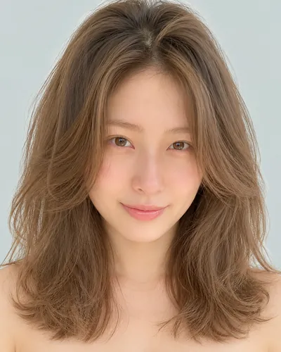 AI 生成人像 fafbb3b76ab:面部,中发・中发氛围烫(电卷棒风)