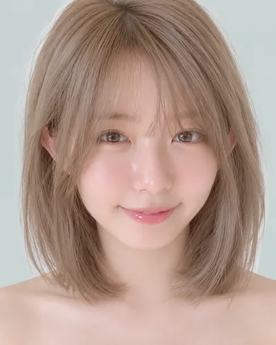 AI 生成人像 fb526ab6573:面部,短发・蘑菇短发(刘海偏长)