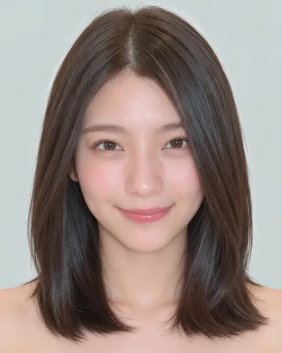 AI 生成人像 fb795608ccd：面部，短发・齐切直发波波头（无刘海）