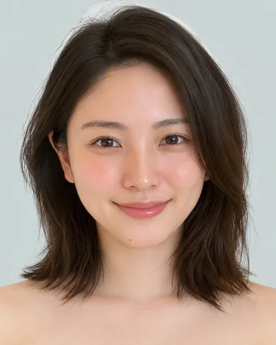 AI 生成人像 fb9a61a48ed：面部，短发・耳后帅气短发（无刘海）