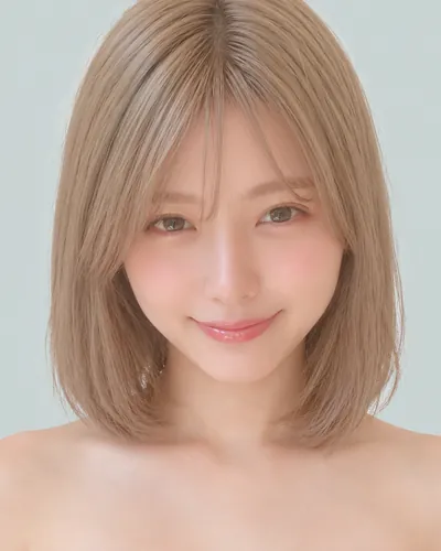 AI 生成人像 fbbabdf581f:面部,短发・蘑菇短发(刘海偏长)