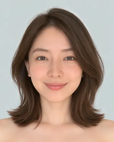 AI 生成人像 fc31aec6e8c：面部，短发・耳后帅气短发（无刘海）