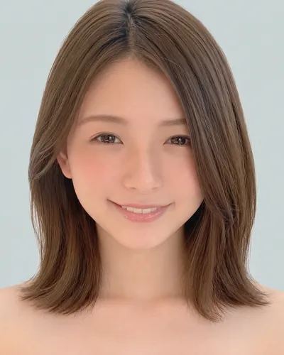 AI 生成人像 fcb592f84b5：面部，中发・前长后短中波波头（栗米色）