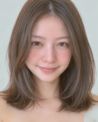AI 生成人像 fcce3fd3186：面部，中发・齐切外翻中长波波头