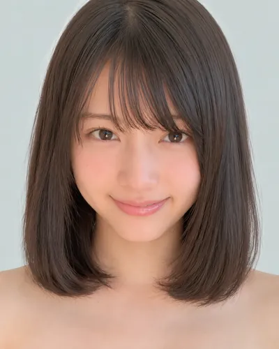AI 生成人像 fd02c2f2cf2：面部，短发・韩式流苏波波头（侧刘海）