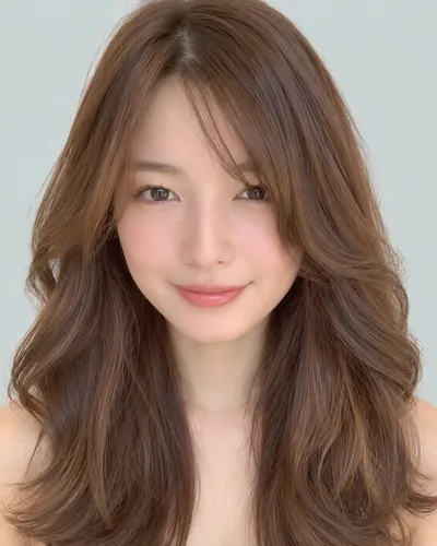 AI 生成人像 fd5f7ce0449:面部,中长发・中长发氛围烫
