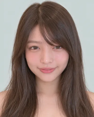 AI 生成人像 fd86609ce0a：面部，中长发・中长发直发（有刘海・深色发）