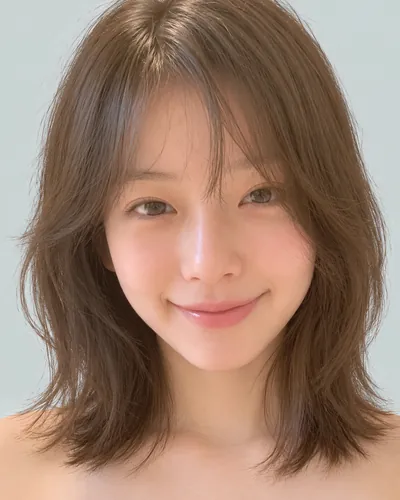 AI 生成人像 fdfe475f0b4：面部，短发・短狼尾剪（迷你狼尾）