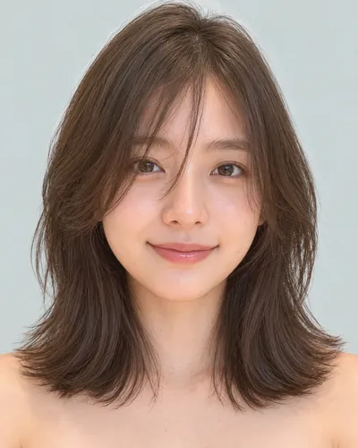 AI 生成人像 fe2f1934a9c：面部，短发・短狼尾剪（迷你狼尾）