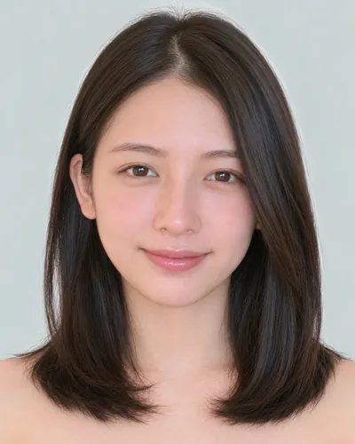 AI 生成人像 fe7415d1d98：面部，短发・齐切直发波波头（无刘海）