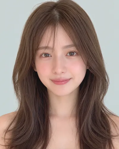 AI 生成人像 ffc2179c3cb：面部，中长发・高层次（薰衣草灰米）