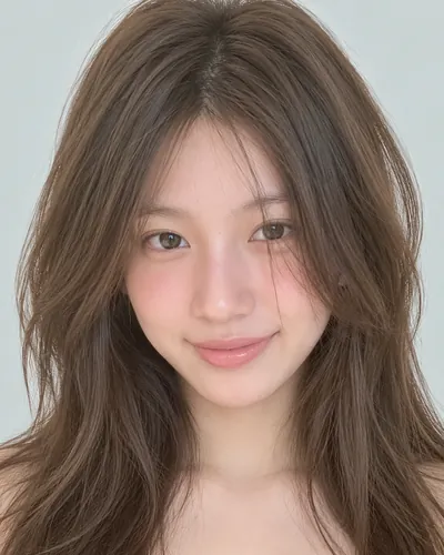 AI 生成人像 ffca9333176：面部，中长发・哈什剪（灰米色）